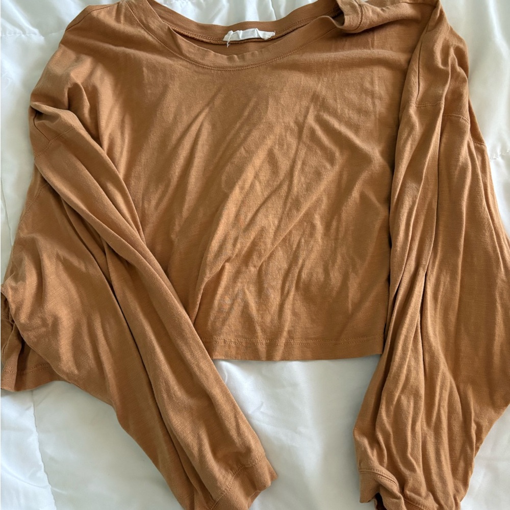 Double Zero Camel Long Sleeve Top